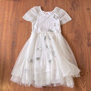 White butterfly princess dress